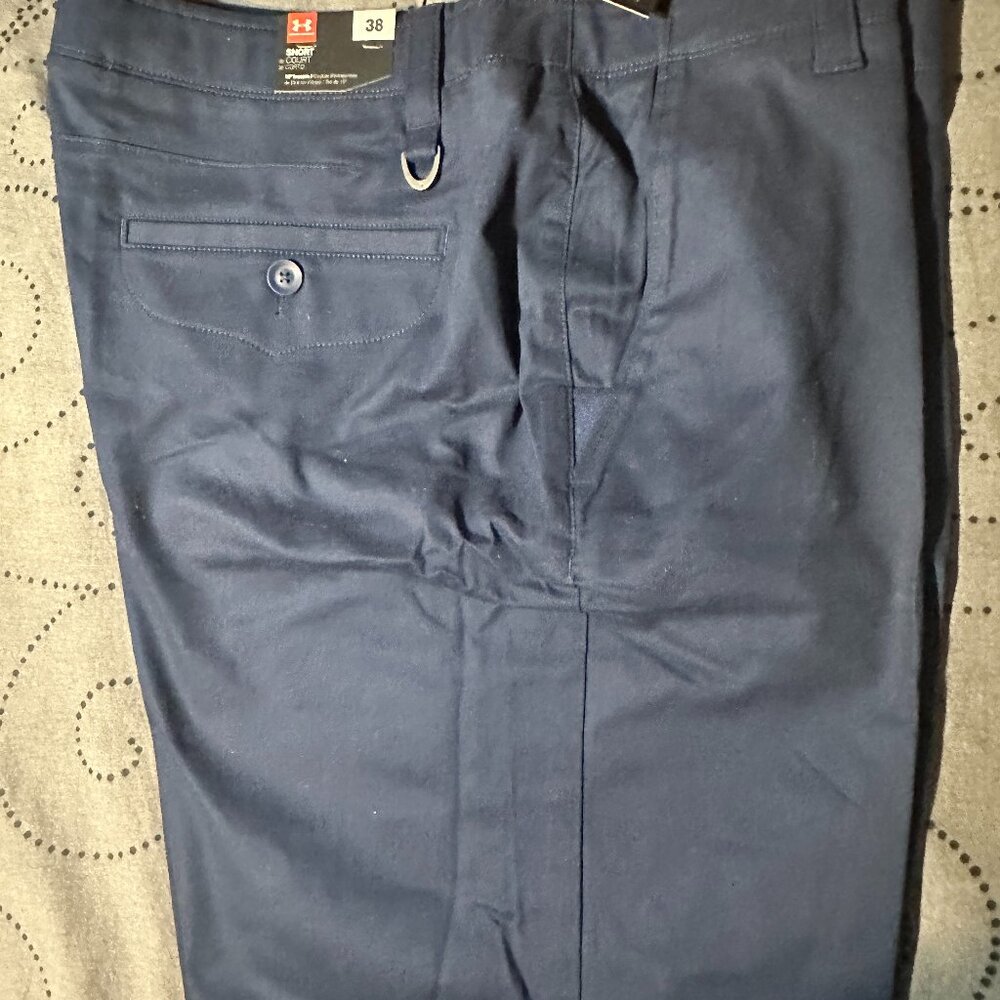 UNDER ARMOUR CASUAL DARK BLUE SHORTS SIZE 38 MEN NWT $69.99
